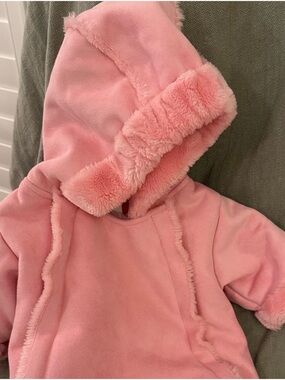 Pink Hooded Baby Snowsuit